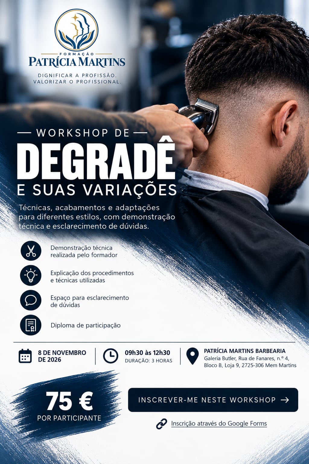Cartaz do Workshop de Degradê e Suas Variações